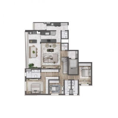 Atmos Moema - Planta 305m² - Duplex inferior Atmos Moema - Planta 305m² - Duplex inferior