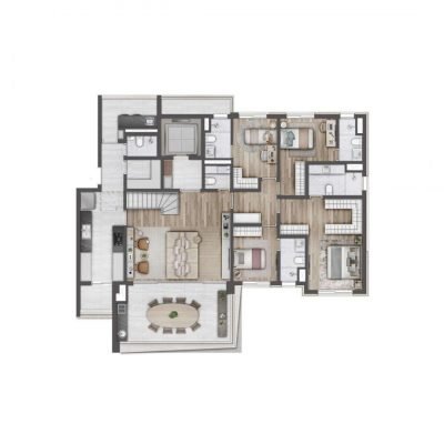 Atmos Moema - Planta 345m² - Duplex inferior Atmos Moema - Planta 345m² - Duplex inferior