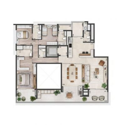 Altier Moema - Planta 186m² - Garden Altier Moema - Planta 186m² - Garden