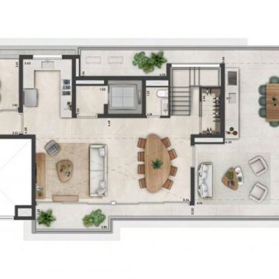 Altier Moema - Planta 247m² - Duplex inferior Altier Moema - Planta 247m² - Duplex inferior