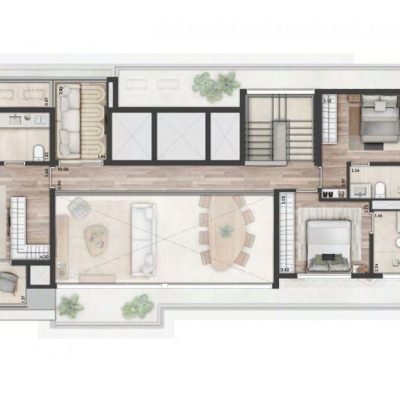 Altier Moema - Planta 247m² - Duplex superior Altier Moema - Planta 247m² - Duplex superior
