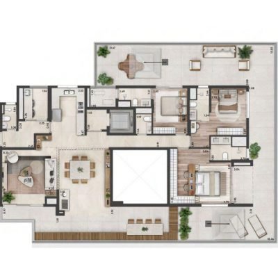 Altier Moema - Planta 278m² - Garden Altier Moema - Planta 278m² - Garden
