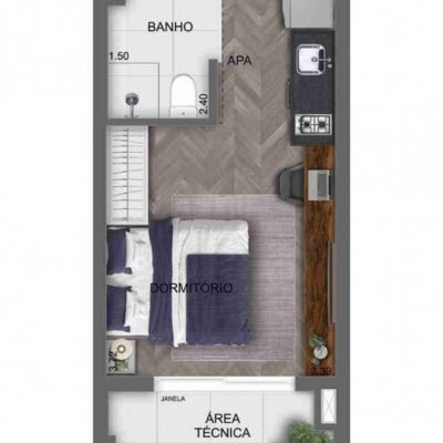 Chanés Street - Planta 29m² - Studio NR Chanés Street - Planta 29m² - Studio NR