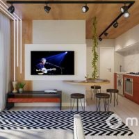 Composite Moema - Pespectiva living 37m² Composite Moema - Pespectiva living 37m²
