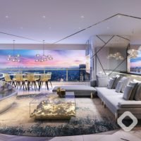 Mandarim The Legend - Perspectiva 88m² - Living loft Mandarim The Legend - Perspectiva 88m² - Living loft