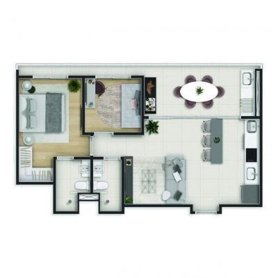 Moema Vida Nova - Planta 67m² - 2 dorms Moema Vida Nova - Planta 67m² - 2 dorms