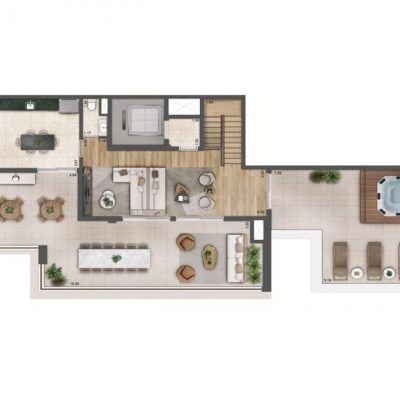 Palace by Praças da Cidade - Planta 304m² - Duplex superior Palace by Praças da Cidade - Planta 304m² - Duplex superior