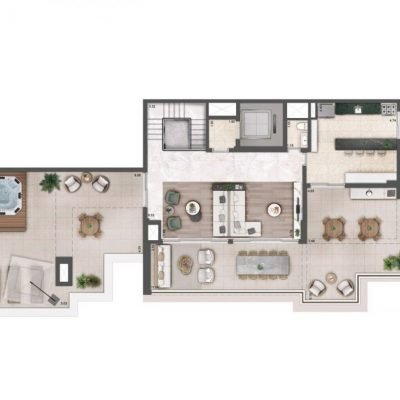 Palace by Praças da Cidade - Planta 370m² - Duplex superior Palace by Praças da Cidade - Planta 370m² - Duplex superior