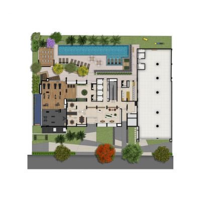 The Collection Moema - Implantação térreo The Collection Moema - Implantação térreo