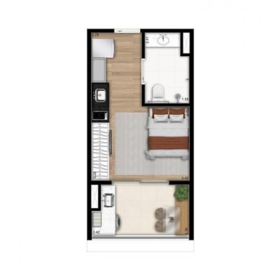 The Collection Moema - Planta 26m² - NR The Collection Moema - Planta 26m² - NR