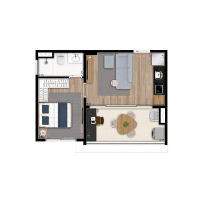 The Collection Moema - Planta 37m² - NR The Collection Moema - Planta 37m² - NR