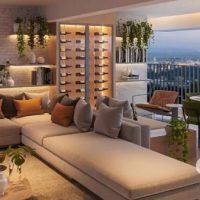 Haus Mitre Edition NY - Perspectiva living varanda 164m² Haus Mitre Edition NY - Perspectiva living varanda 164m²