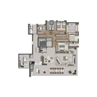 Haus Mitre Edition NY - Planta 217m² - 4 suítes Haus Mitre Edition NY - Planta 217m² - 4 suítes