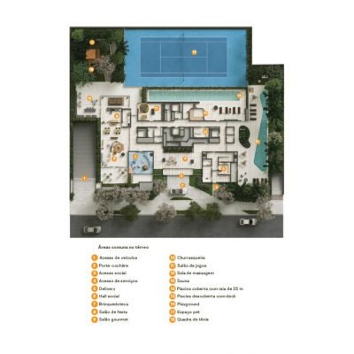 Isa Brooklin - Implantação térreo Isa Brooklin - Implantação térreo