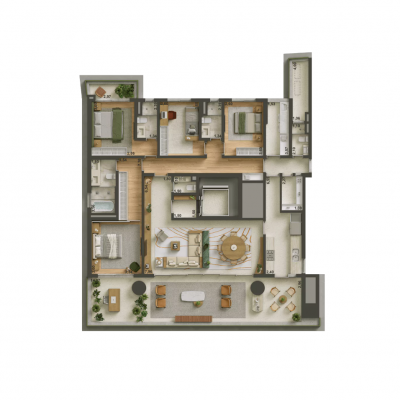 Isa Brooklin - Planta 220m² - Padrão 4 dorms Isa Brooklin - Planta 220m² - Padrão 4 dorms