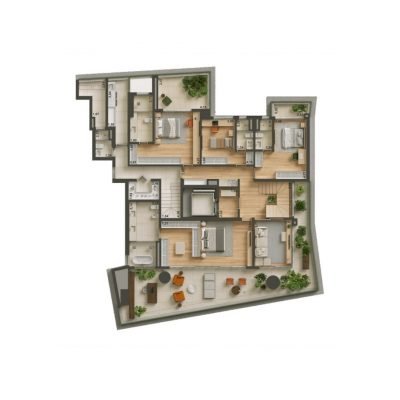 Isa Brooklin - Planta 452m² - Duplex inferior Isa Brooklin - Planta 452m² - Duplex inferior
