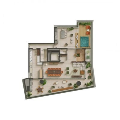 Isa Brooklin - Planta 452m² - Duplex superior Isa Brooklin - Planta 452m² - Duplex superior