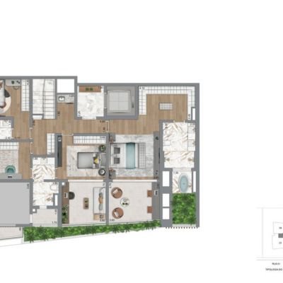 Casa Eden East by Yoo - Planta 326m² - Duplex inferior Casa Eden East by Yoo - Planta 326m² - Duplex inferior