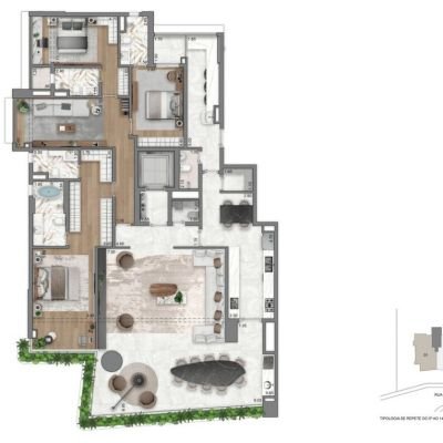 Casa Eden West by Yoo - Planta 260m² - 3 suítes | Opção 4 Casa Eden West by Yoo - Planta 260m² - 3 suítes | Opção 4