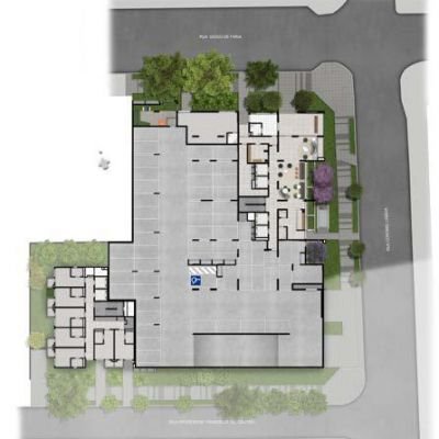 DF345 Vila Clementino - Implantação térreo DF345 Vila Clementino - Implantação térreo