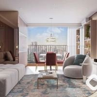 DF345 Vila Clementino - Perspectiva living ampliado 75m² DF345 Vila Clementino - Perspectiva living ampliado 75m²