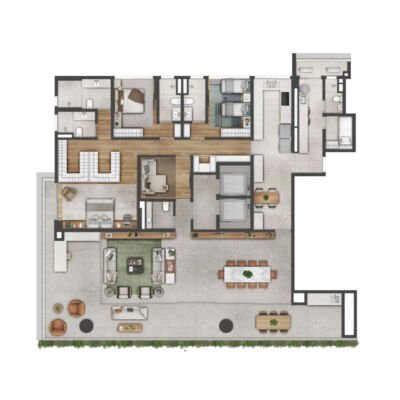 Casa Sabiá - Planta 312m² - 3 suítes Casa Sabiá - Planta 312m² - 3 suítes