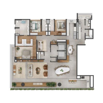 Casa Sabiá - Planta 312m² - Opção 1 - 3 suítes Casa Sabiá - Planta 312m² - Opção 1 - 3 suítes