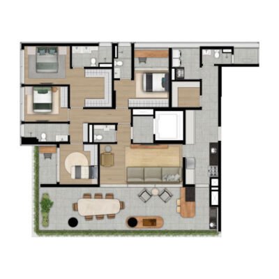 Moma Moema Studios - Planta 194m² - 4 dorms Moma Moema Studios - Planta 194m² - 4 dorms