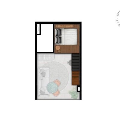 Moma Moema Studios - Planta 24m² - Studio+ mezanino Moma Moema Studios - Planta 24m² - Studio+ mezanino