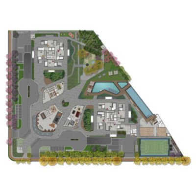 EZ Parque da Cidade - Implantação térreo EZ Parque da Cidade - Implantação térreo