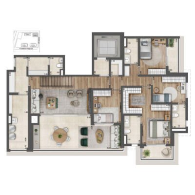 Alive Home Resort - Planta 323m² - Duplex inferior Alive Home Resort - Planta 323m² - Duplex inferior