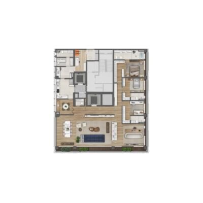 Ayya Jardins - Planta 295m² - Opção B | 3 suítes Ayya Jardins - Planta 295m² - Opção B | 3 suítes