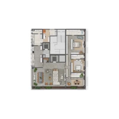 Ayya Jardins - Planta 295m² - Opção C | 2 suítes Ayya Jardins - Planta 295m² - Opção C | 2 suítes