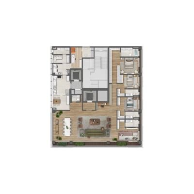 Ayya Jardins - Planta 295m² - Opção E | 3 suítes Ayya Jardins - Planta 295m² - Opção E | 3 suítes