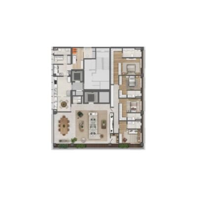 Ayya Jardins - Planta 295m² - Opção G | 4 suítes Ayya Jardins - Planta 295m² - Opção G | 4 suítes