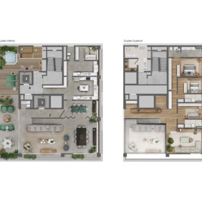 Ayya Jardins - Planta 484m² - Duplex 3 suítes Ayya Jardins - Planta 484m² - Duplex 3 suítes