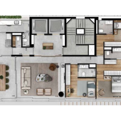 Casa Vila Nova by Helbor - Planta 183m² - 3 suítes Casa Vila Nova by Helbor - Planta 183m² - 3 suítes