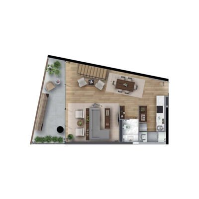 FLOAT by YOO - Planta 118m² - Duplex inferior FLOAT by YOO - Planta 118m² - Duplex inferior
