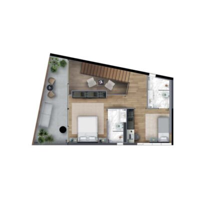 FLOAT by YOO - Planta 118m² - Duplex superior FLOAT by YOO - Planta 118m² - Duplex superior