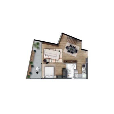 FLOAT by YOO - Planta 138m² - Duplex inferior FLOAT by YOO - Planta 138m² - Duplex inferior