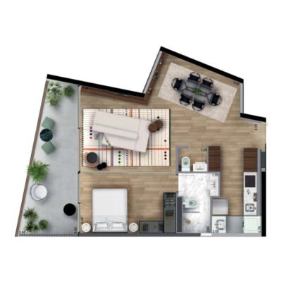 FLOAT by YOO - Planta 70m² FLOAT by YOO - Planta 70m²