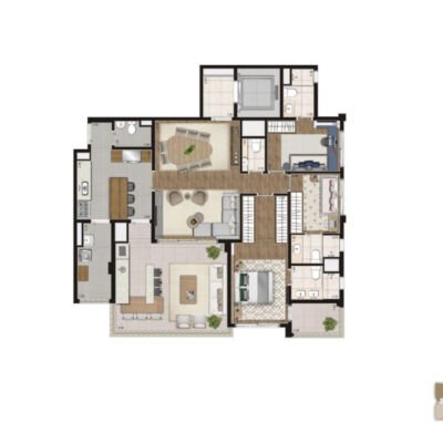Legacy Klabin - Planta 147m² - Padrão 3 suítes Legacy Klabin - Planta 147m² - Padrão 3 suítes
