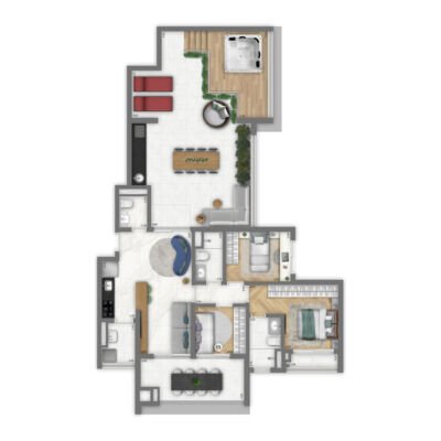 Trinity Vila Clementino - Planta 143m² - Penthouse Trinity Vila Clementino - Planta 143m² - Penthouse