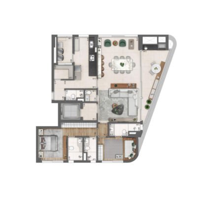 Arcos Itaim - Planta 153m² - 2 suítes Arcos Itaim - Planta 153m² - 2 suítes