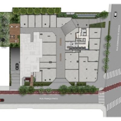 Helbor Patteo Vila Mariana Life & Office - Implantação térreo Helbor Patteo Vila Mariana Life & Office - Implantação térreo