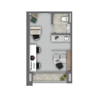 Helbor Patteo Vila Mariana Life & Office - Planta 25m² - sala comercial Helbor Patteo Vila Mariana Life & Office - Planta 25m² - sala comercial