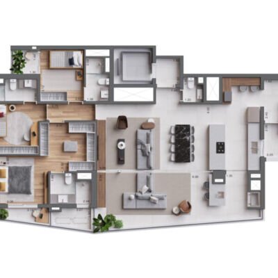 Joaquim - Planta 168m² - Opção 3 suítes Joaquim - Planta 168m² - Opção 3 suítes