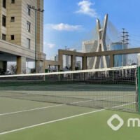 Only Cidade Jardim - Foto diurna quadra de tênis e Ponte Estaiada Only Cidade Jardim - Foto diurna quadra de tênis e Ponte Estaiada