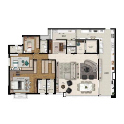 Only Cidade Jardim - Planta 211m² - 3 suítes Only Cidade Jardim - Planta 211m² - 3 suítes