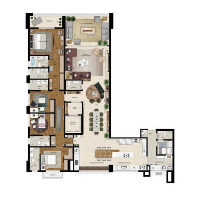 Only Cidade Jardim - Planta 252m² - 4 suítes Only Cidade Jardim - Planta 252m² - 4 suítes